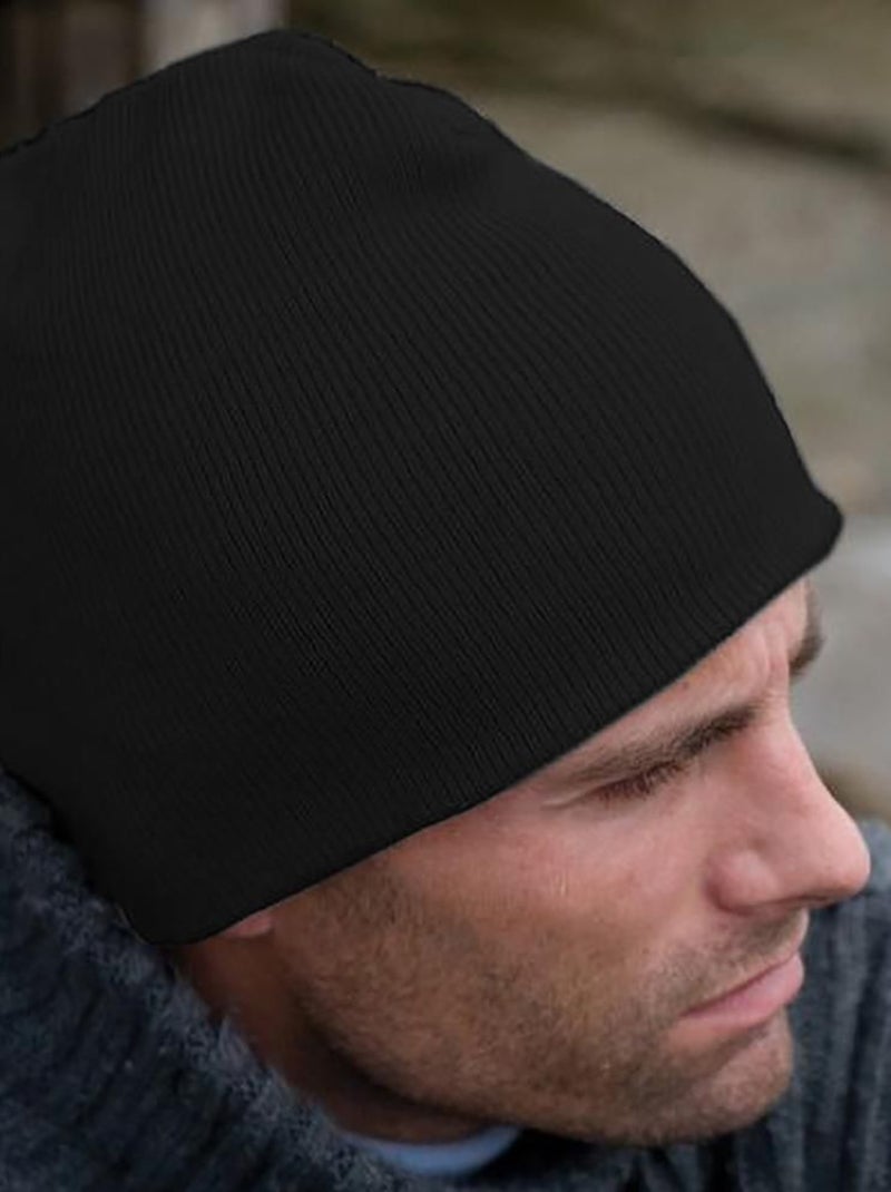 Result Chapeau d'hiver Pull On Soft Feel Acrylic Noir - Kiabi