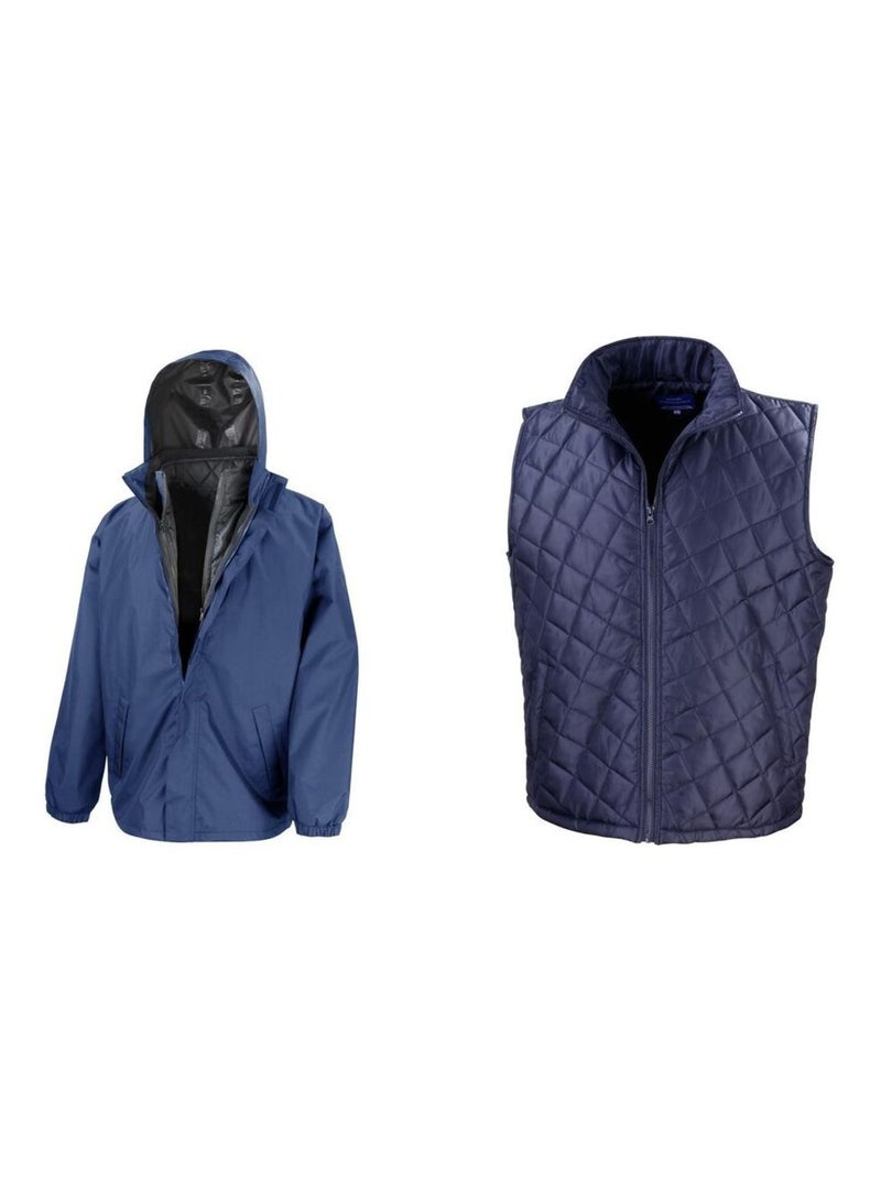Result Core - Veste 3 en 1 avec gilet matelassé Bleu marine - Kiabi
