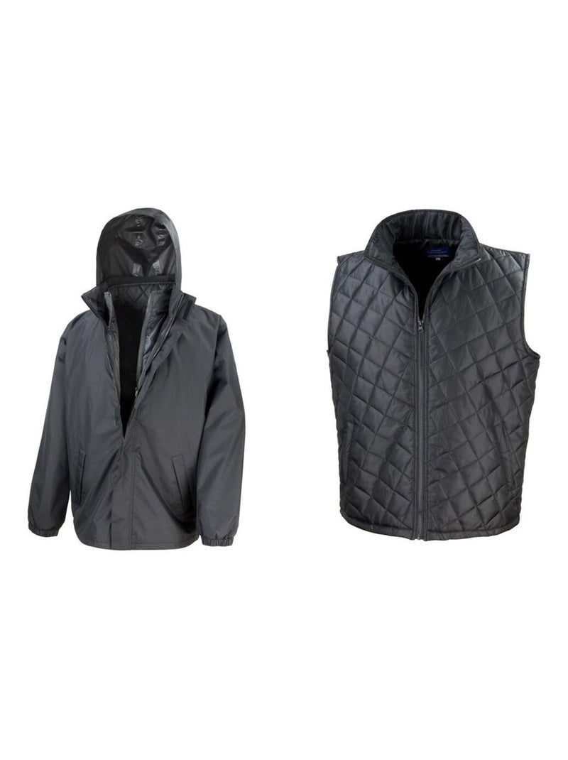 Result Core - Veste 3 en 1 avec gilet matelassé Noir - Kiabi