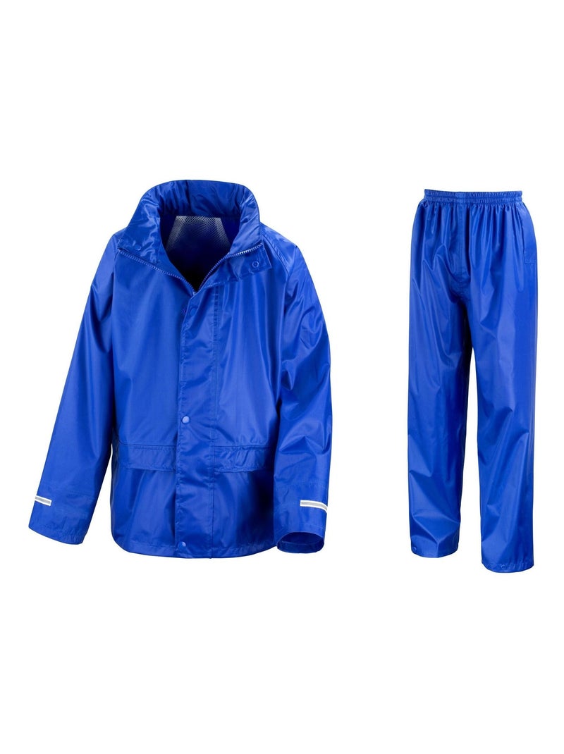 Result Core - Veste et pantalon de pluie unisexe Bleu roi - Kiabi