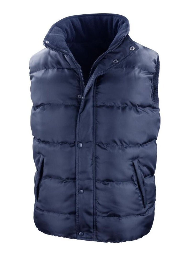Result Core Nova Lux - Veste sans manches rembourrée hydrofuge et coLà-Haute-vent Bleu marine - Kiabi