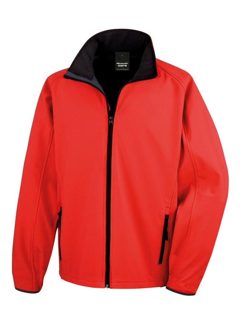 Result Core Veste Soft Shell imprimable pour hommes Rouge brique - Kiabi