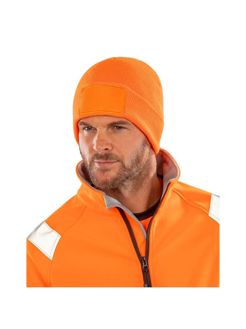 Result Genuine Recycled - Bonnet PRINTERS Noir/Orange fluo - Kiabi