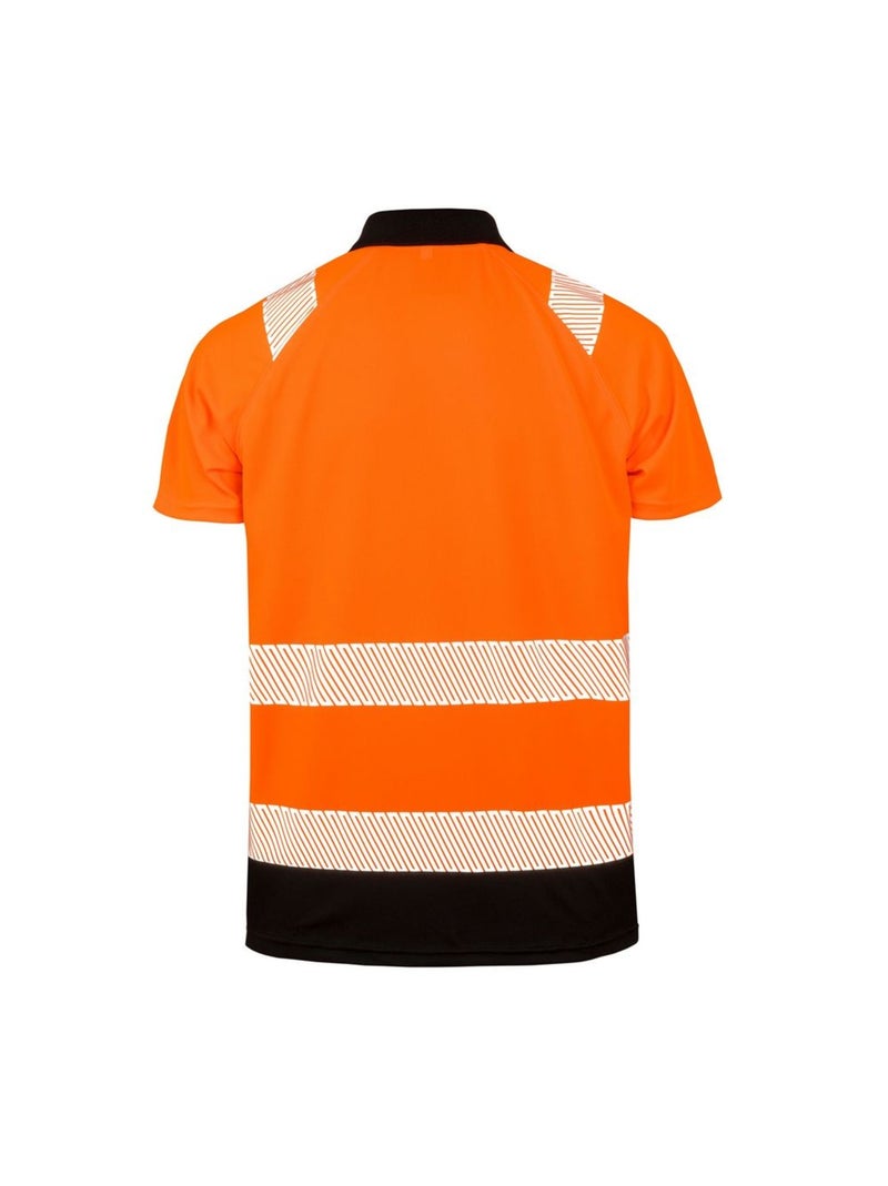 Result Genuine Recycled - Polo haute visibilité Noir/Orange fluo - Kiabi