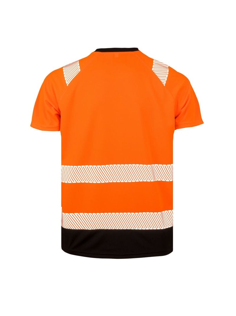 Result Genuine Recycled - T-Shirt de sécurité Noir/Orange fluo - Kiabi