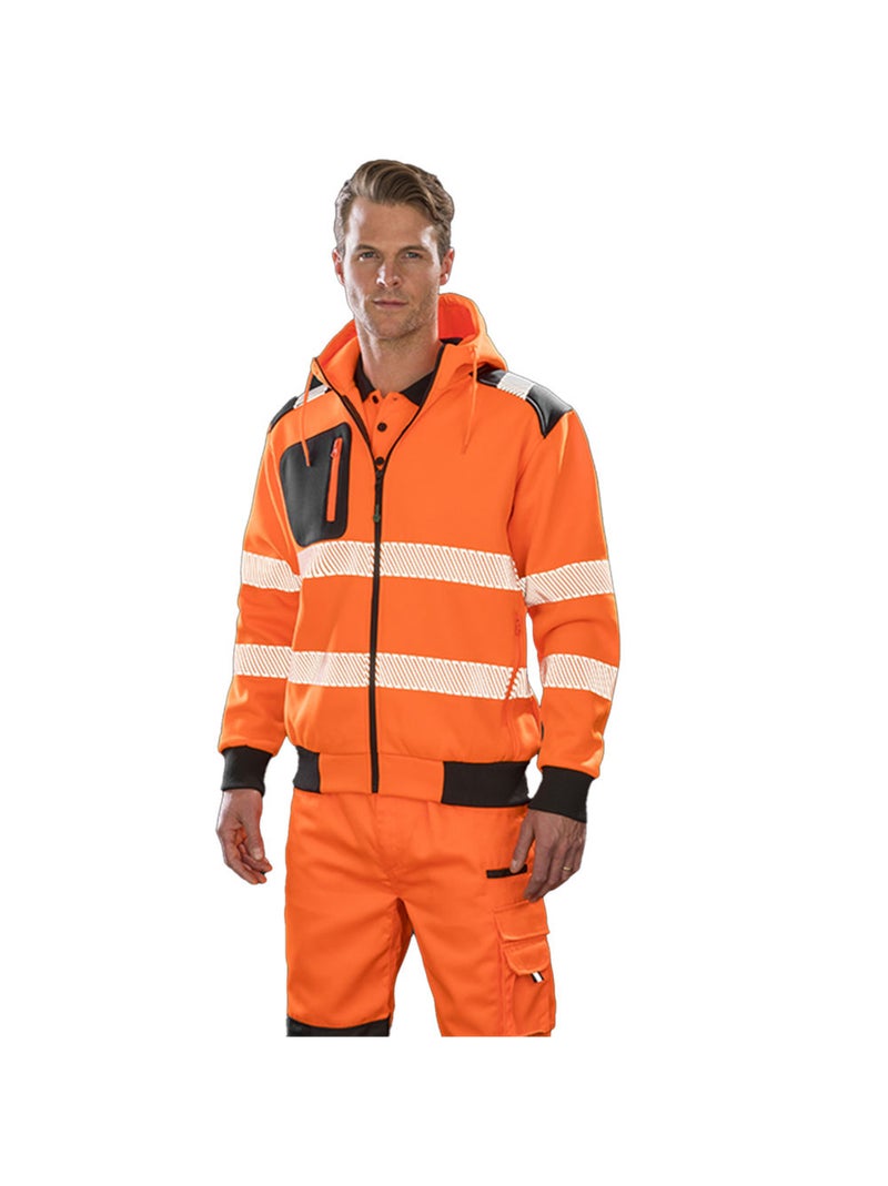 Result Genuine Recycled - Veste à capuche ROBUST Noir/Orange fluo - Kiabi