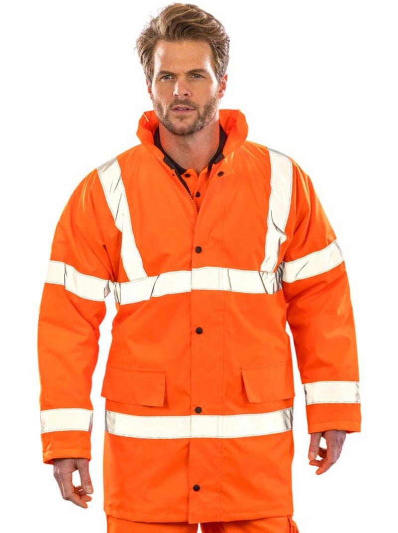 Result Safe-Guard - Manteau HI-VIS MOTORWAY Noir/Orange fluo - Kiabi