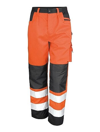 Result Safeguard - Pantalon cargo haute visibilité unisexe