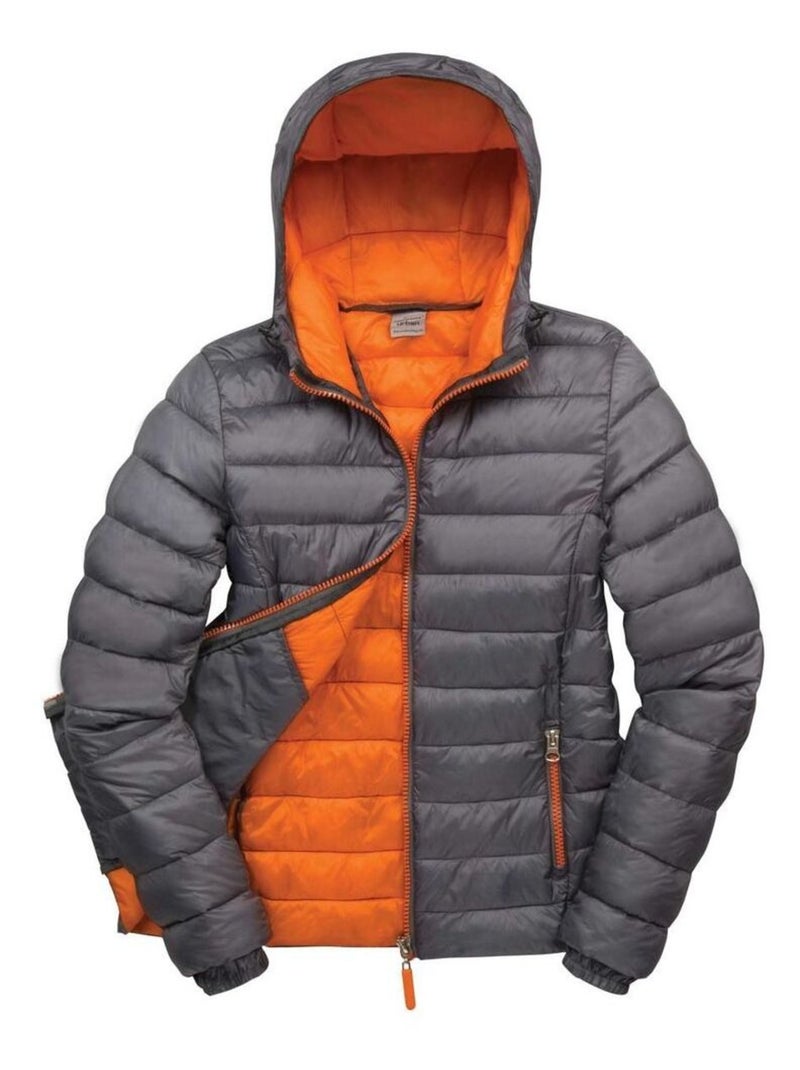 Result Urban Snowbird - Veste rembourrée à capuche Gris Orange - Kiabi