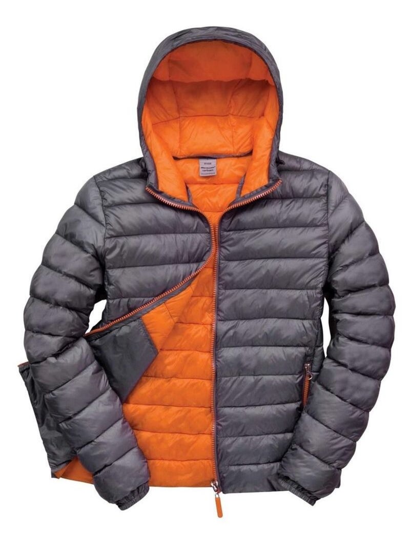 Result Urban Snowbird - Veste rembourrée à capuche Gris Orange - Kiabi