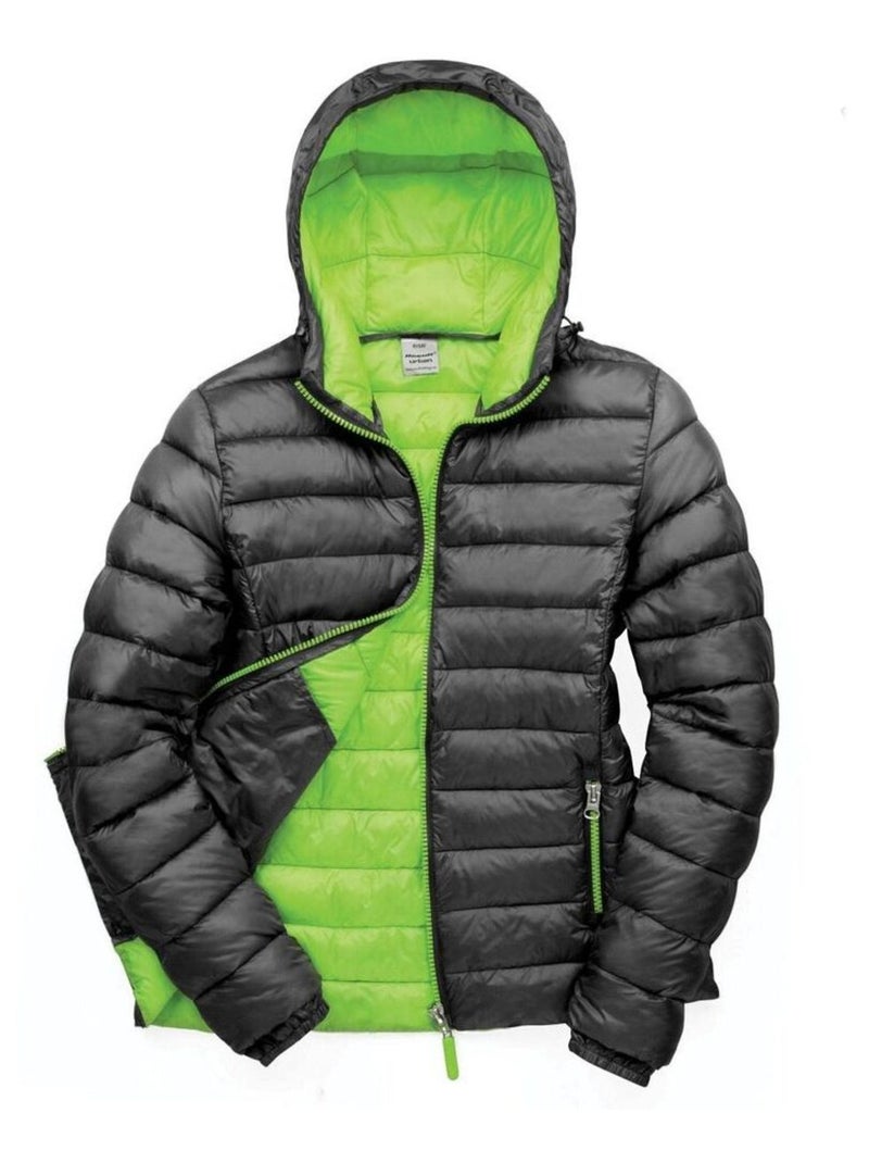 Result Urban Snowbird - Veste rembourrée à capuche Noir Vert - Kiabi