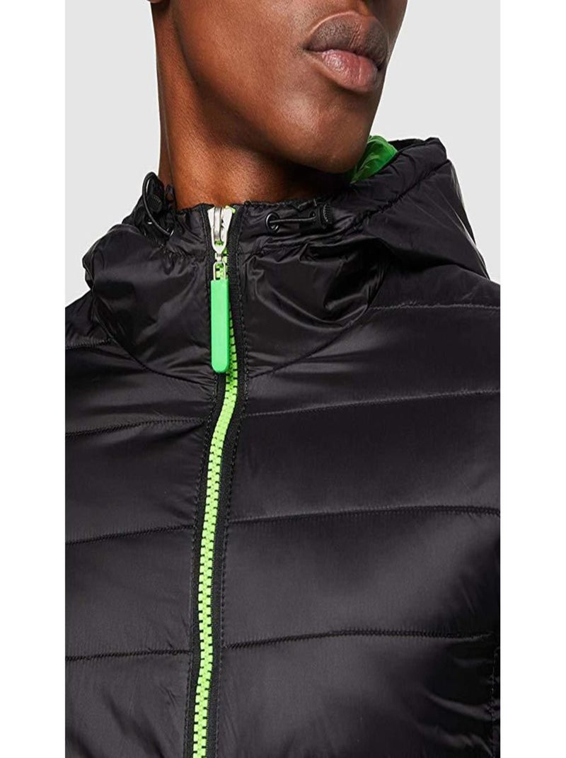 Result Urban Snowbird - Veste rembourrée à capuche Noir Vert - Kiabi