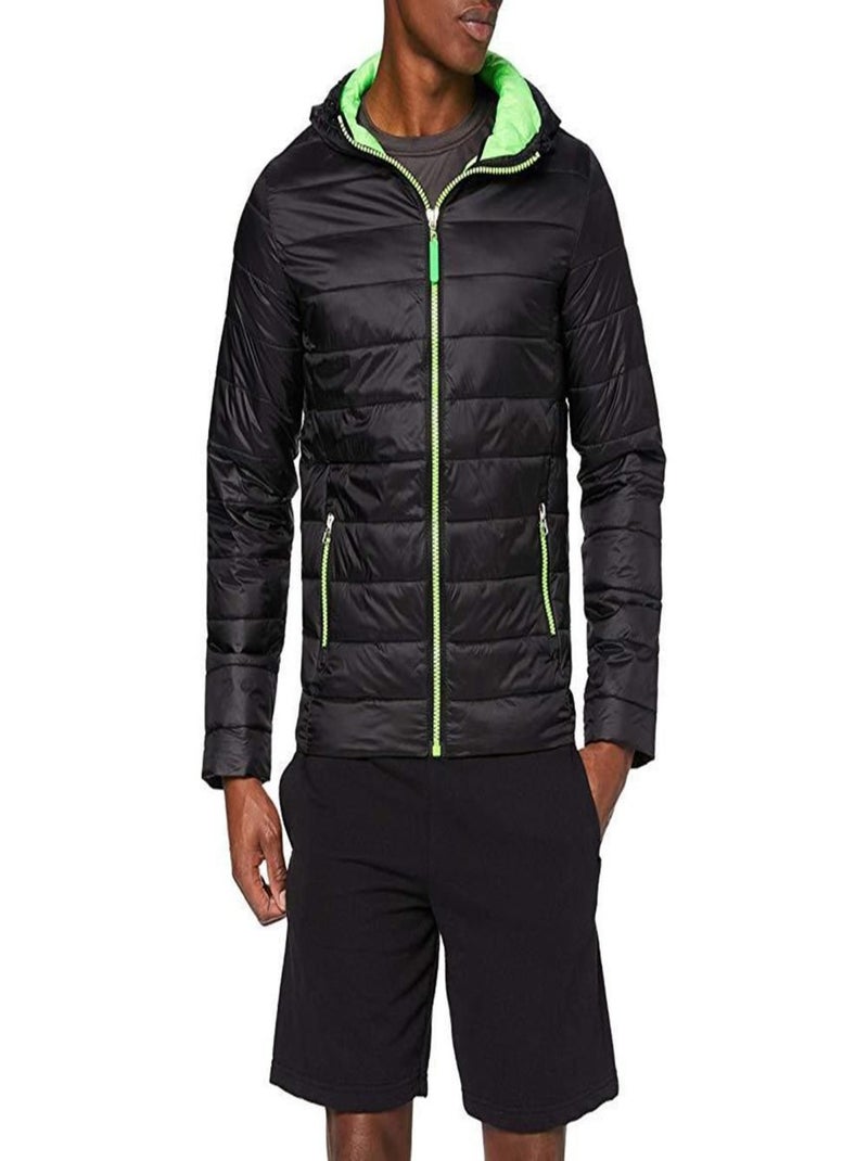 Result Urban Snowbird - Veste rembourrée à capuche Noir Vert - Kiabi