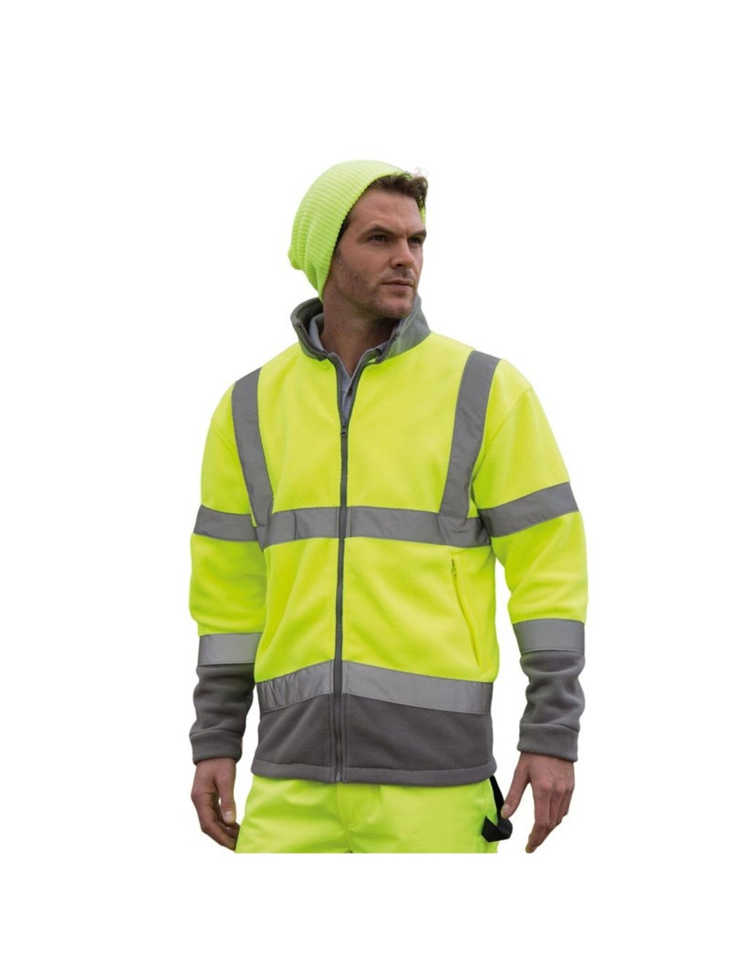 Result Veste de sécurité en micropolaire Hi-Vis pour hommes Jaune fluo - Kiabi
