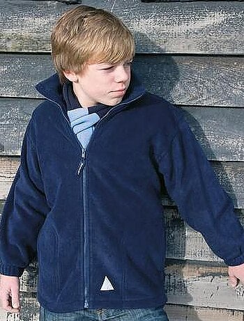 Result Veste polaire active anti-boulochage à fermeture éclair complète pour enfants/jeunes
