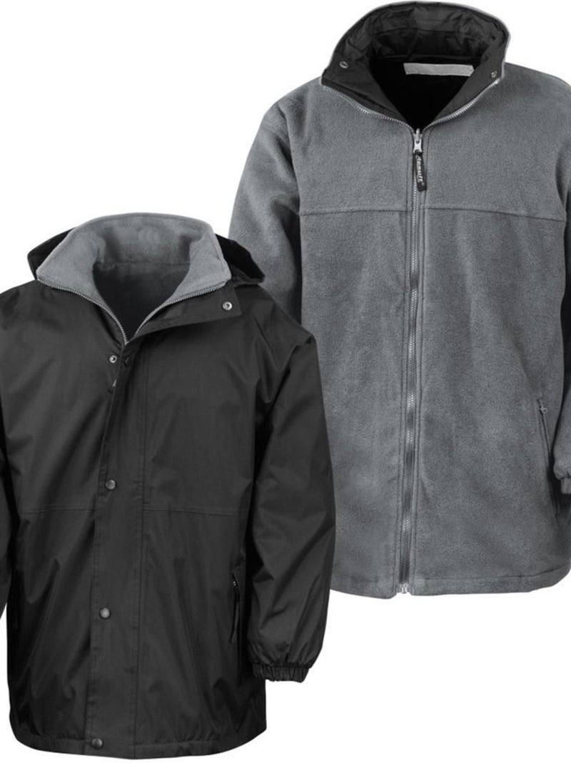 Result Veste polaire réversible StormDri 4,000 Waterproof Windproof Anti Pilling pour hommes Noir Gris - Kiabi