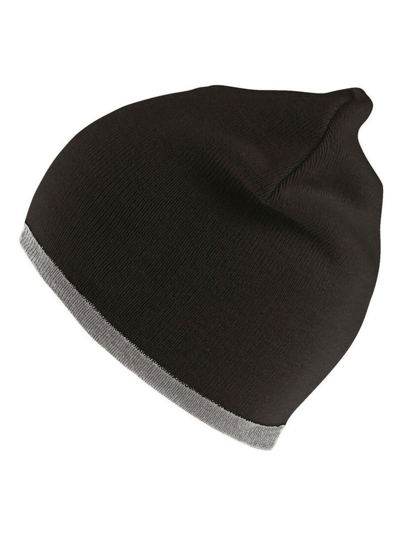 Result Winter Essentials - Bonnet Noir Gris - Kiabi