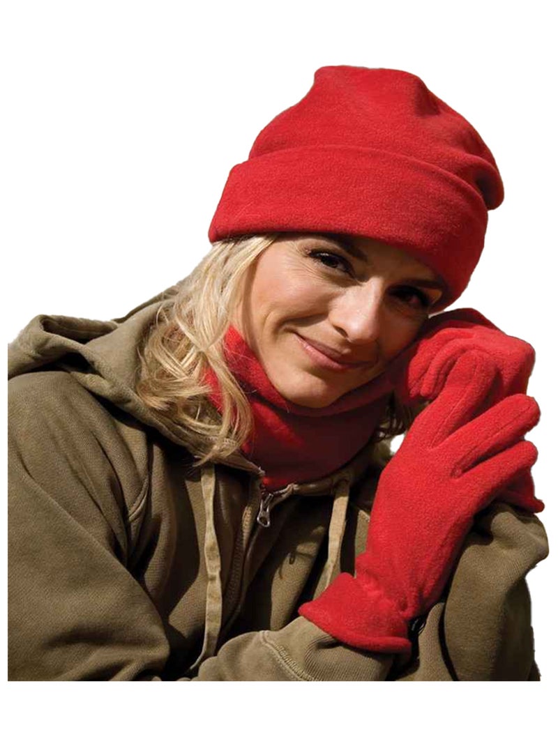 Result Winter Essentials - Ensemble bonnet, gants et écharpe Rouge - Kiabi