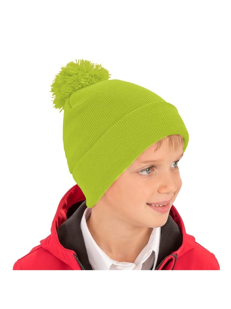 Result Womens/Ladies Winter Essentials Pom Pom Beanie (bonnet à pompon) Jaune fluo - Kiabi