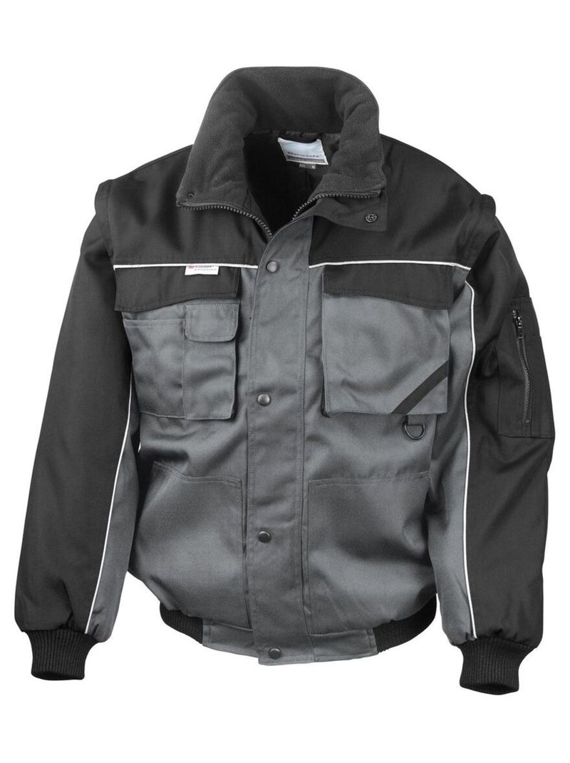 Result Workguard - Veste de travail robuste hydrofuge coLà-Haute-vent Gris moyen - Kiabi