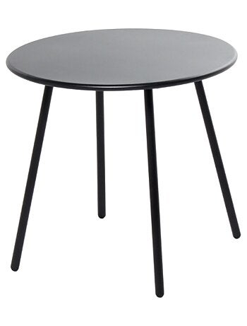 RETE Ensemble de 2 fauteuils + 1 table basse gris foncé