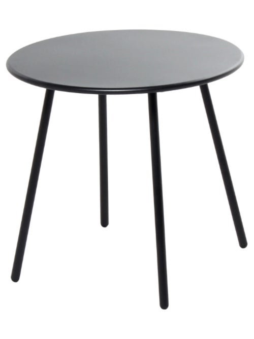 RETE Ensemble de 2 fauteuils + 1 table basse gris foncé - Kiabi