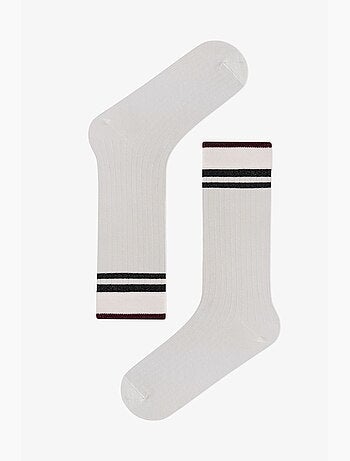 Retro lines chaussettes mi-mollet rayées paire penti