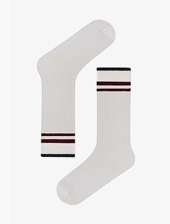 Retro lines chaussettes mi-mollet rayées paire penti