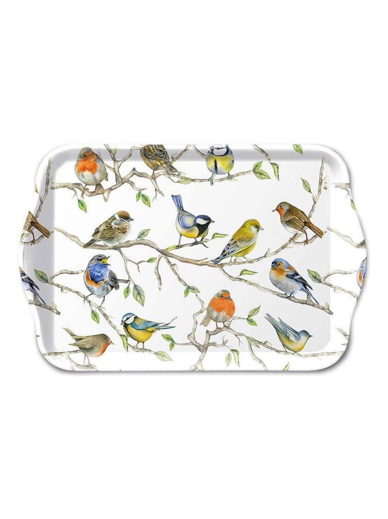 Réunion d'oiseaux - Mini plateau vide poche rectangulaire Blanc - Kiabi
