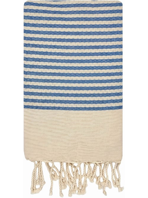 Reva | Authentique fouta en nid d'abeille coton recyclé 1x2 m Zanzibar - Kiabi Reva | Authentique fouta en nid d'abeille coton recyclé 1x2 m Zanzibar - Kiabi