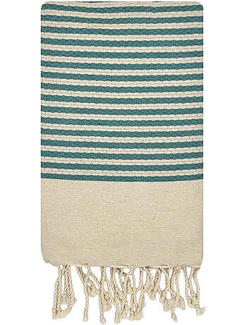 Reva | Authentique fouta en nid d'abeille coton recyclé 1x2 m Zanzibar