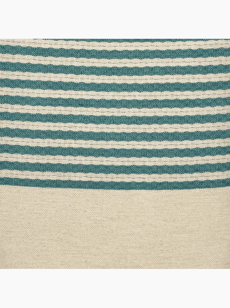 Reva | Authentique fouta en nid d'abeille coton recyclé 1x2 m Zanzibar Bleu turquoise - Kiabi