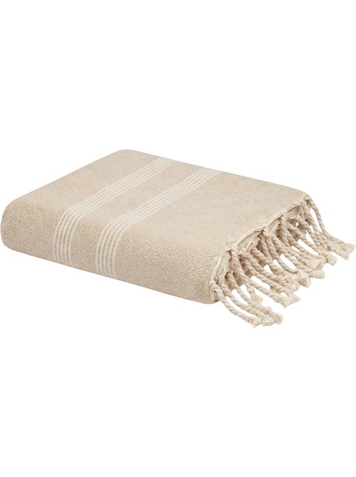 Reva | Fouta de luxe jacquard diamant en coton recyclé 1mx2m Sicile - Kiabi Reva | Fouta de luxe jacquard diamant en coton recyclé 1mx2m Sicile - Kiabi