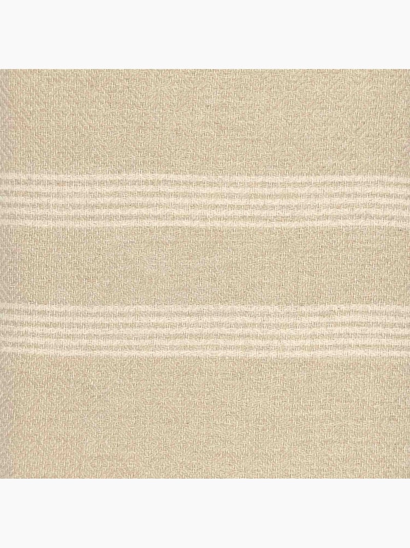 Reva | Fouta de luxe jacquard diamant en coton recyclé 1mx2m Sicile Beige coquille - Kiabi
