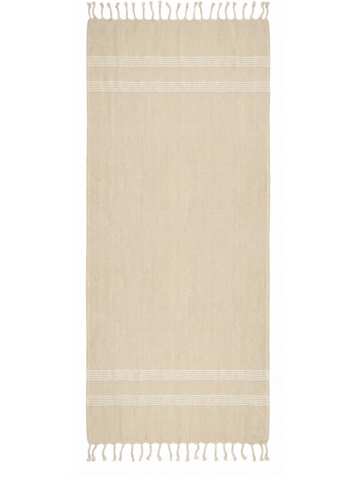 Reva | Fouta de luxe jacquard diamant en coton recyclé 1mx2m Sicile - Kiabi Reva | Fouta de luxe jacquard diamant en coton recyclé 1mx2m Sicile - Kiabi