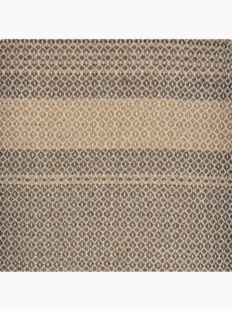 Reva | fouta de luxe jacquard oeil d'oiseau en coton recyclé 1mx2m spargi Beige - Kiabi
