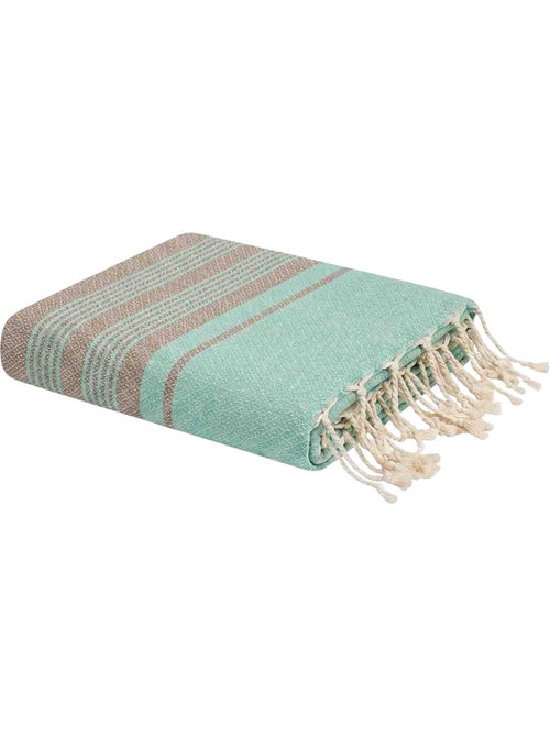 Reva | Fouta de luxe jacquard oeil d'oiseau en coton recyclé 1mx2m Spargi - Kiabi Reva | Fouta de luxe jacquard oeil d'oiseau en coton recyclé 1mx2m Spargi - Kiabi