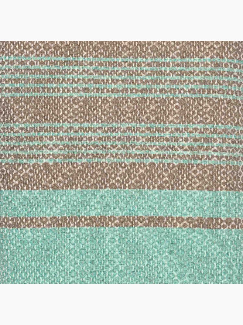Reva | Fouta de luxe jacquard oeil d'oiseau en coton recyclé 1mx2m Spargi Turquoise - Kiabi