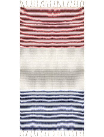 Reva | Fouta de plage en coton recyclé anti-sable 1x2m Porquerolles