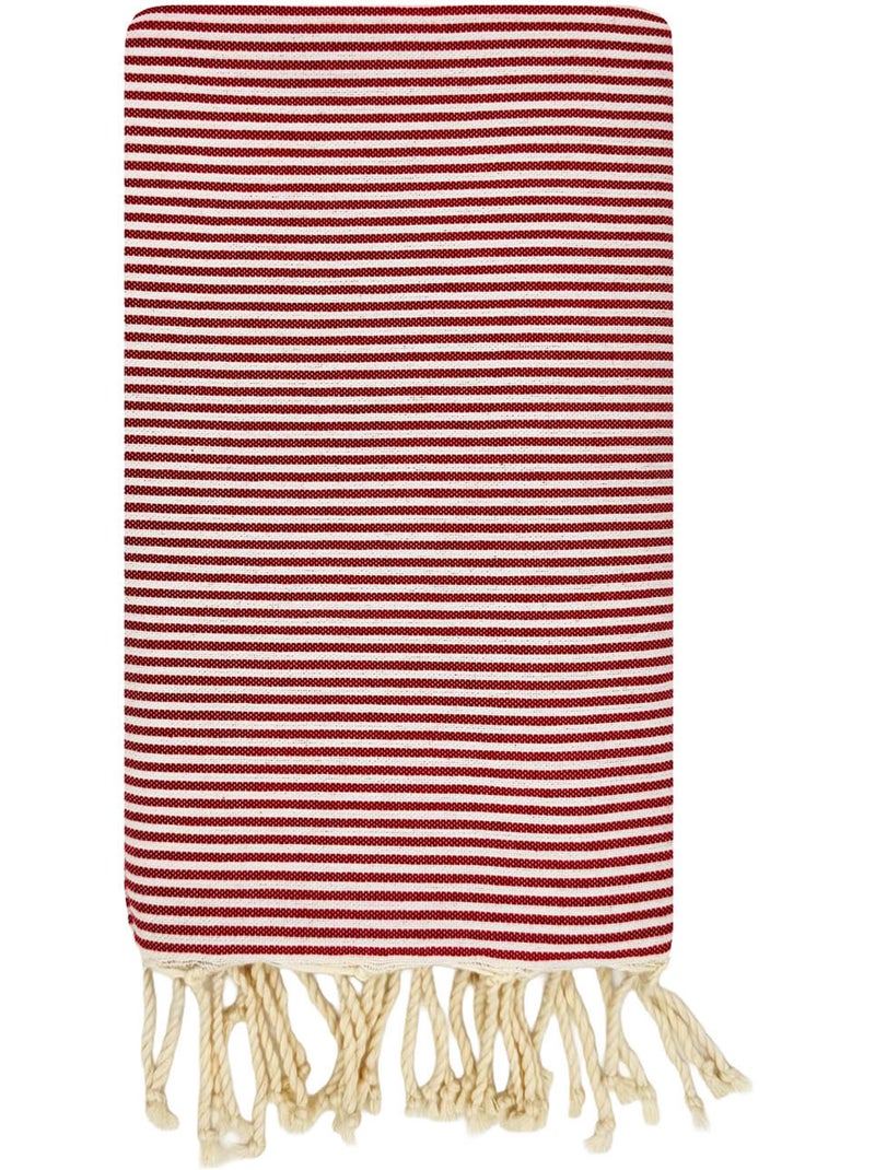 Reva | Fouta de plage en coton recyclé anti-sable 1x2m Porquerolles Multicolore - Kiabi