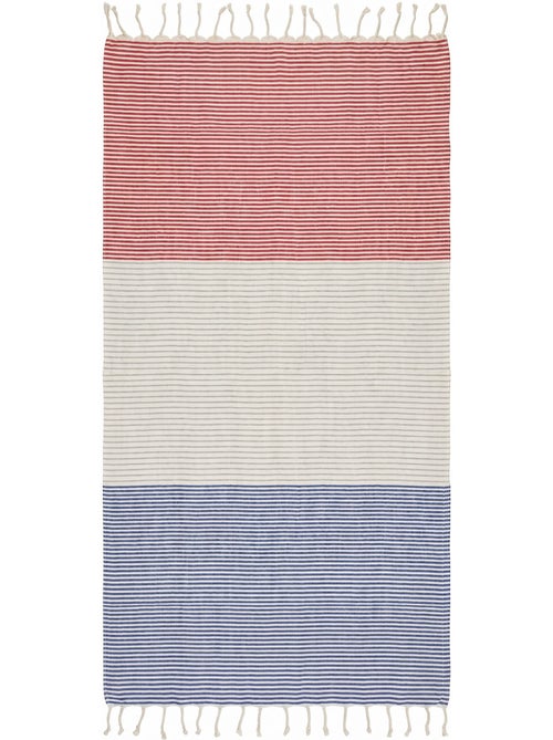 Reva | Fouta de plage en coton recyclé anti-sable 1x2m Porquerolles - Kiabi Reva | Fouta de plage en coton recyclé anti-sable 1x2m Porquerolles - Kiabi