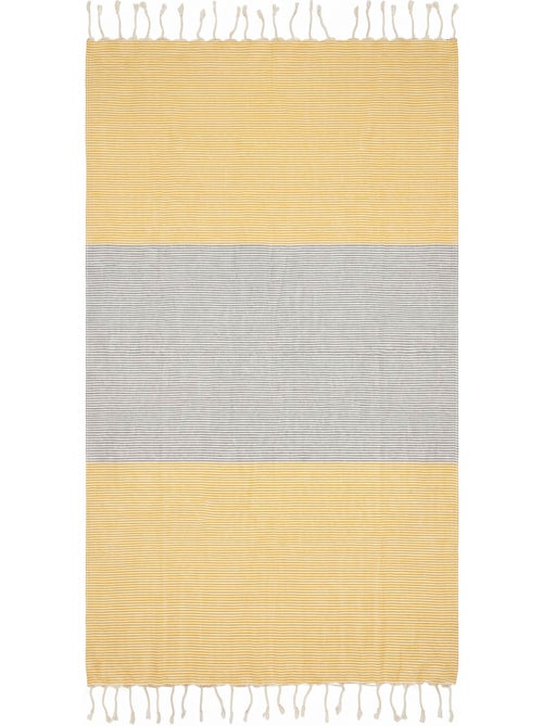 Reva | Fouta de plage en coton recyclé anti-sable 1x2m Porquerolles - Kiabi Reva | Fouta de plage en coton recyclé anti-sable 1x2m Porquerolles - Kiabi