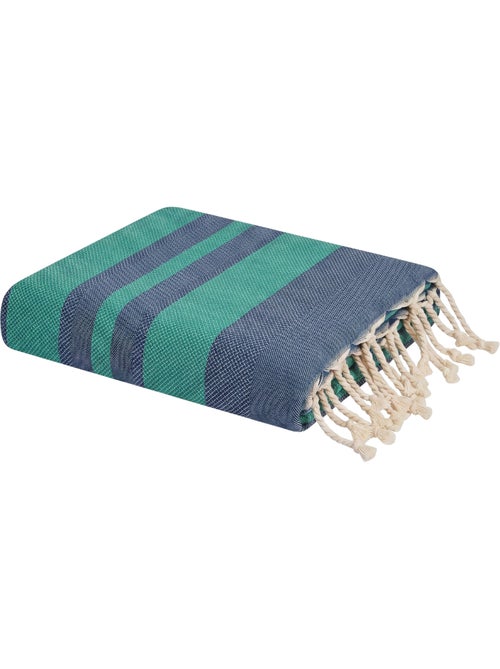 Reva | Fouta de plage jacquard en coton recyclé 1x2 m Capri - Kiabi