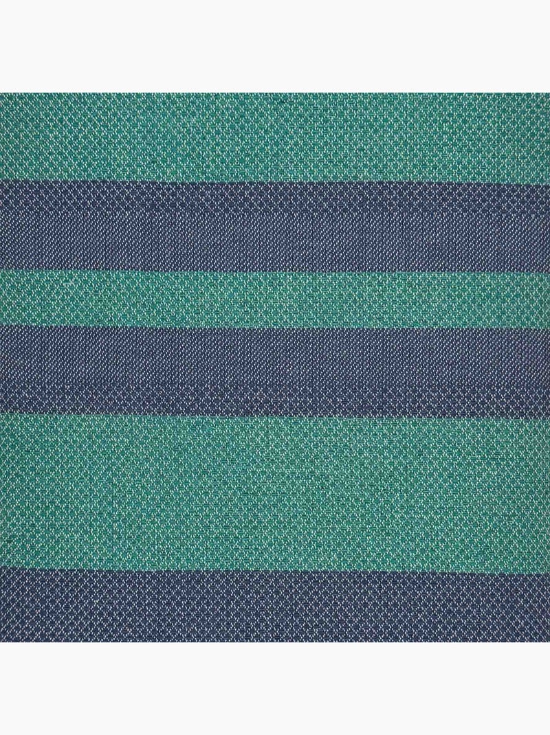 Reva | Fouta de plage jacquard en coton recyclé 1x2 m Capri Bleu foncé - Kiabi