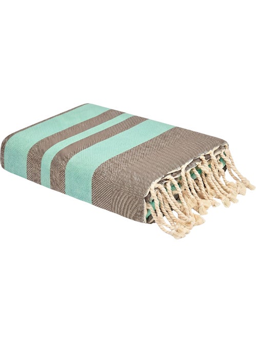 Reva | Fouta de plage jacquard en coton recyclé 1x2 m Capri - Kiabi