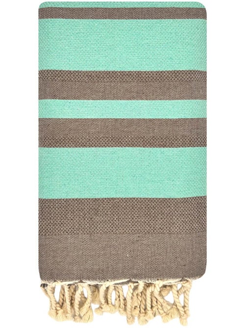 Reva | Fouta de plage jacquard en coton recyclé 1x2 m Capri - Kiabi