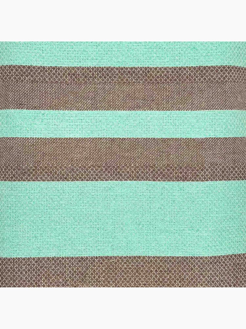 Reva | Fouta de plage jacquard en coton recyclé 1x2 m Capri Marron chocolat - Kiabi