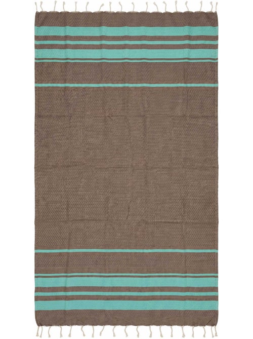 Reva | Fouta de plage jacquard en coton recyclé 1x2 m Capri - Kiabi