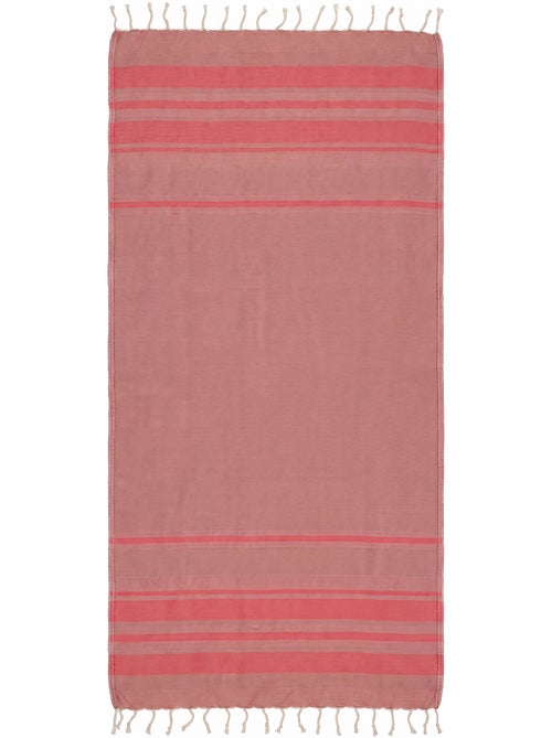 Reva | Fouta de plage jacquard en coton recyclé 1x2 m Capri - Kiabi