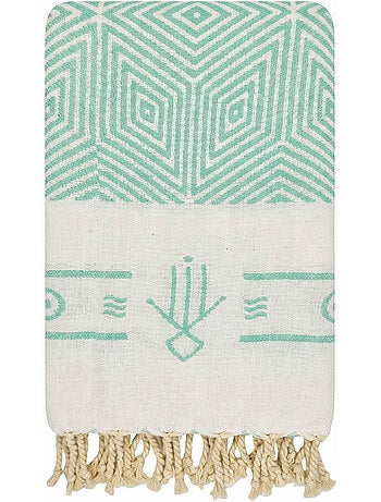 Reva | Fouta de plage réversible en coton recyclé 1x2 m Tenerife